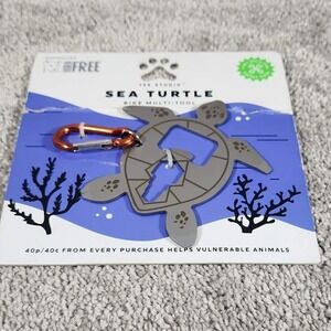 Yes Studio Sea Turtle Bike Multi-Tool Grey 7-in-1 Pocket Tool